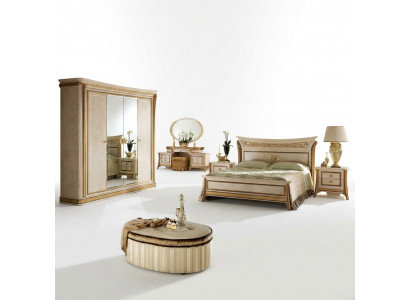 Bett kinneklech antik Schlofkummer Polsterbett Barock Rokoko Designer