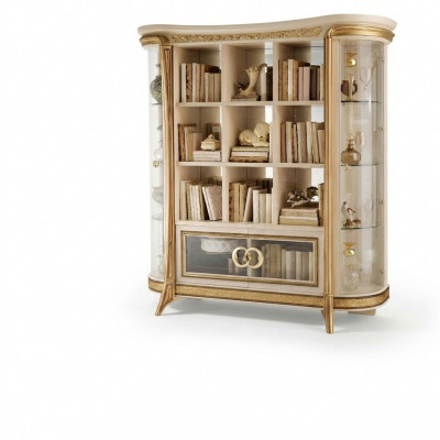 Bicherregal Schaf Vitrin XXL Designer Miwwel Luxus Barock Rokoko