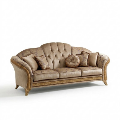 Edelt Designer Sofa Couch 2 Sëtzer Polster Sofas Textil Jugendstil arredoclassic™