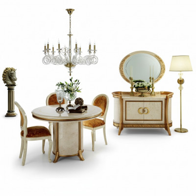 arredoclassic™ Luxus Klass Mëbel Iesszëmmer Rond Dësch Iessdësch