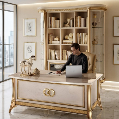 Schreifdësch Dësch Büro Büro Designer Miwwelen Barock Rokoko Jugendstil