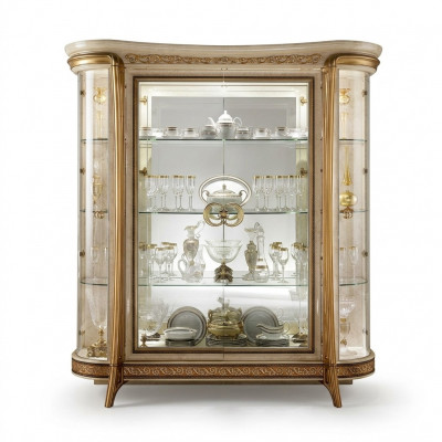 VITRINE Schaf Glasschaf Designer Miwwel Barock Rokoko Deko Jugendstil