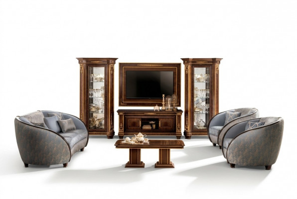 Italienesch Wunnzëmmer Polstermöbel Sofa-Set 3+2+1 Komplett Set