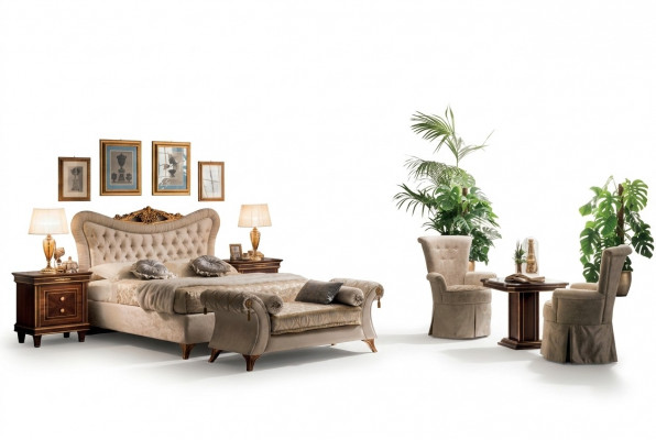 Bett Designer Miwwelen Schlofkummer Barock Rokoko Jugendstil Klassesch
