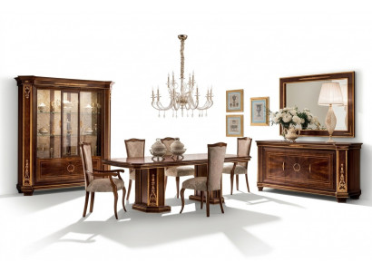 Komplett Iesszëmmer Vitrine Dësch 6x Still Kommode Spigel Set Garniture