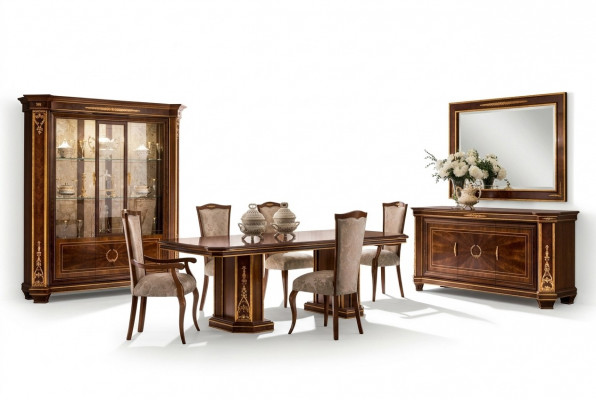 8 Stull Set Still Iesszëmmer Garnitur Miwwelen Lehn Jugendstil Design