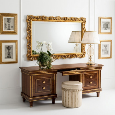 Schminktisch Dësch Schlofkummer Spigel Jugend Antik Stil Garnitur Holz