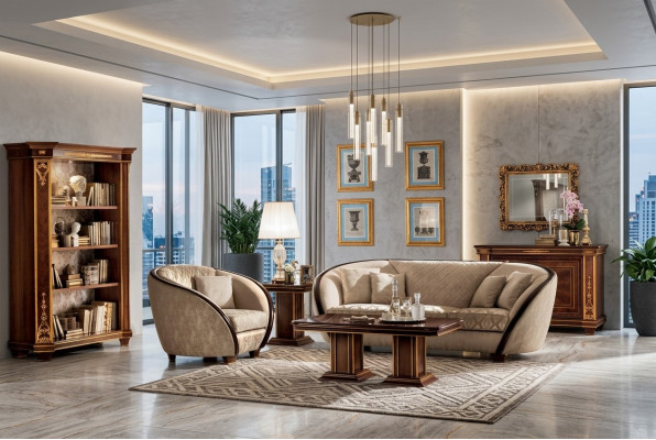 Luxus Sofagarnitur Klass 3+3 Italienesch Miwwelen Couch Sofa Nei arredoclassic™
