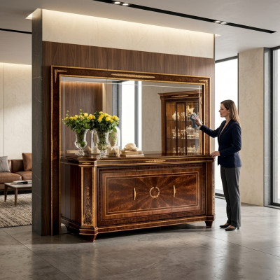 Buffet Kommode Kommoden Wunnzëmmer Wandschaf + Spigel