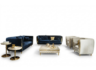 Luxus Klass 3+2 Italienesch Miwwele Sofagarnitur Canapé Sofa Nei