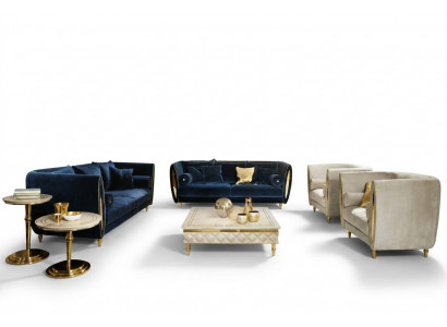 Sofagarnitur Canapé Canapé 3 + 3 Wunnzëmmer Designer Barock Miwwelen Klassesch