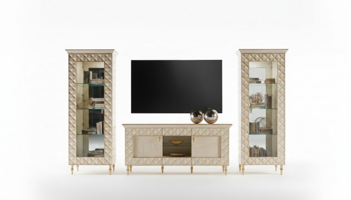 Wunn-Ënn Vitrine RTV Sideboard Schaf Mauer Barock Rokoko Design