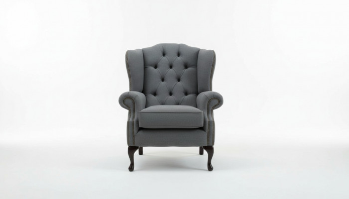 Chesterfield Design Luxus Stoff-Sofa Textil Ouresessel 1-Sëtzer Sofa Polster
