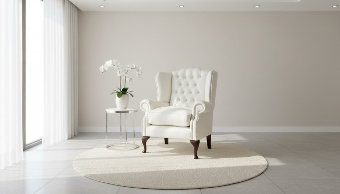 Ohrensessel Chesterfield Sëtz Fernseh Couch 1-Sëtz Sofa Textil Couchen Stoff