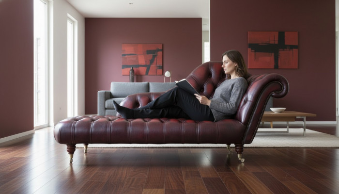 Lounge Club Chesterfield Sofa Léng 2 Sëtzer Polstersëtzer Chaiselonguen Lieder