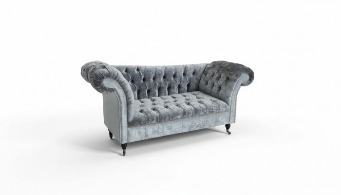 Design Chesterfield Stoff Couch Chaiselongue Polster Nei Chaiselongen Sofas