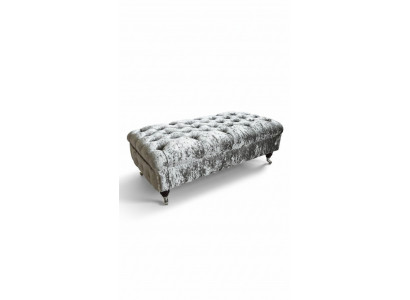 Chesterfield Textil Hocker XXL Groussen Fouss-Hocker Polstersofa Bank Luxus Stoff