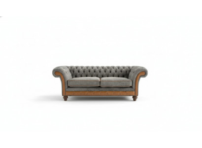 XXL Canapé 3-sëtz Couch Chesterfield Polster Sëtz Garnitur Lieder Textil Neien Gro