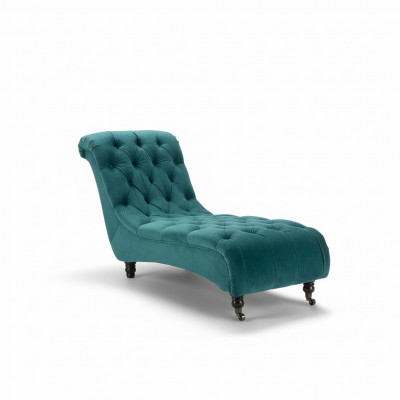 Chesterfield Samt Chaise Lounge Designer Sofa Club Lieg Polster Stoff Textil