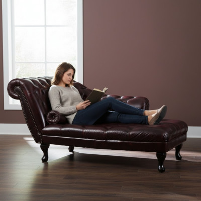 Chesterfield Rout Chaise Lounge Designer Leeder Sofa Chaiselongue Canapé Nei