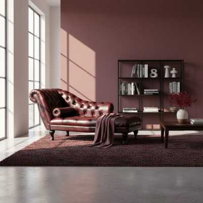 Chesterfield Rout Chaise Lounge Designer Leeder Sofa Chaiselongue Canapé Nei