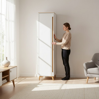Kleederschaaf Héichschaf Modern Wunnzëmmer Kollektioun Regal Regaler Vitrinn