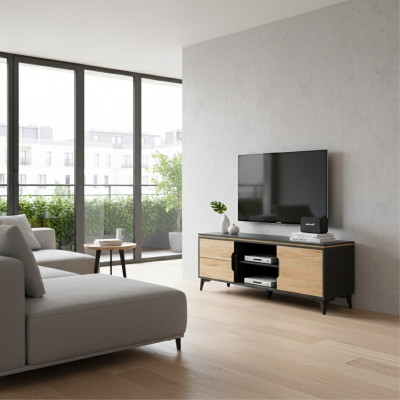 TV-Nidderegscabinet Gappa TV-Dësch TV-Schaf Modern Wunnzëmmer Kollektioun Nëssbaum.
