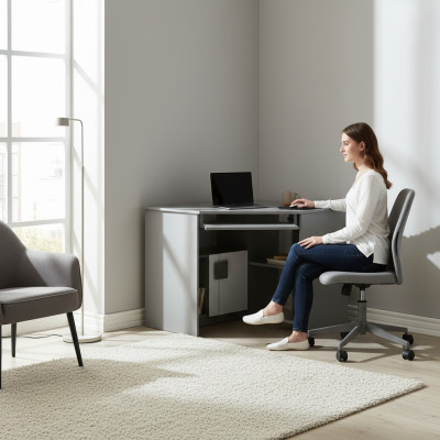 Schreifdësch Computerdësch Büro Dëscher Dësch Holz Eckschreifdësch Büro