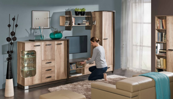 Fernsehschaf, Kommode, Dëscher, Hi-Fi Sideboard, Fernsehschaf, Konsol, Miwwelen, Neigkeet