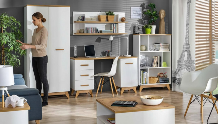 Kleederkabinett Schafdesign Schlofkummermiwwelen Kleederkabinett Multifunktioun Regal