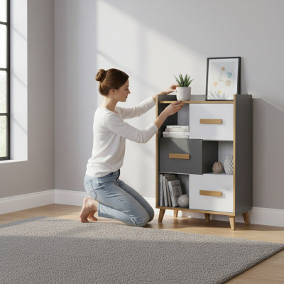 Bicherregal Regal Kommod Wand Schaf Kommode Regaler Späicherplatz