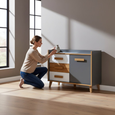 Kommod Schaf Highboard Sideboard Jugendzëmmer Wunnzëmmer Designer Kommoden