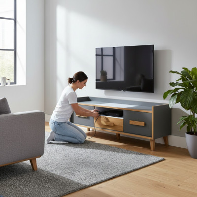 TV Lowboard Schaf Dësch Jugendzëmmer Wunnzëmmer Kollektioun Wunnwänn Sideboard