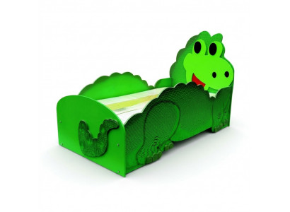 Dino grousst Bett mat Matratz Kannerbett Kannerzëmmer Kanner Zëmmer Betten