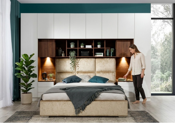 Schlofkummergestaltung mat gemittleche Better an elegante Schranken