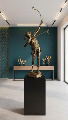 Diana Göttin Bou Pfeil XXL Designer Statu Skulptur Figur Statuen Dekoratioun