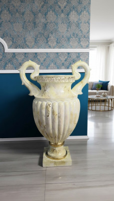Design Vase Vasen XXL Figur Statue Skulptur Skulpturen Dekoratioun 97cm Statuen