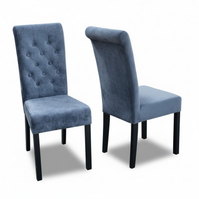 Exklusiv x8 Blo Chesterfield Sëtzergarnitur Designer Stullgrupp Textil Fauteuil