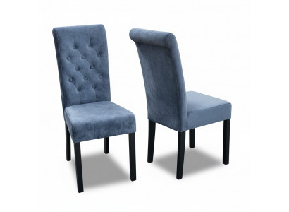 Exklusiv x8 Blo Chesterfield Sëtzergarnitur Designer Stullgrupp Textil Fauteuil