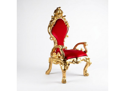 Troun Still Fauteuil Kinneklech Gepolstert Samett Chesterfield 1 Sëtz Antik Stil