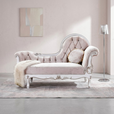 Chaiselongue Chesterfield Récamière antik Stil Édle Chaise Longue Sofa Léngt Nei