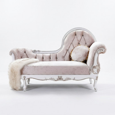 Chaiselongue Chesterfield Récamière antik Stil Édle Chaise Longue Sofa Léngt Nei