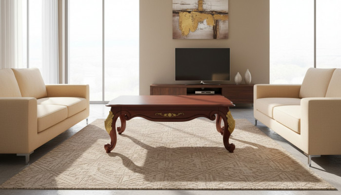 Barock Rokoko Extra Klasse Kaffisdësch Holz Dësch Niewent Dësch Sofa Couch