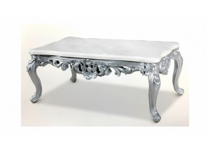 Barock Rokoko Couchtisch Holz Dësch Säit Tisch Sofa Couch Dëscher Marmor
