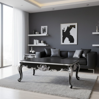 Barock Rokoko Extra Klass Couchtisch Dekor Holz Dësch Bäitest Sofa Couch