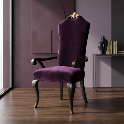 Stull Stillen Troun Fotell Set Iesszëmmer Designer Holz Antik Stil Barock
