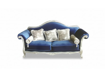 Zwee-Sëtzer Troun-Sofa Kinneken Polster Samt 2 Sëtzer Antik Stil Chesterfield