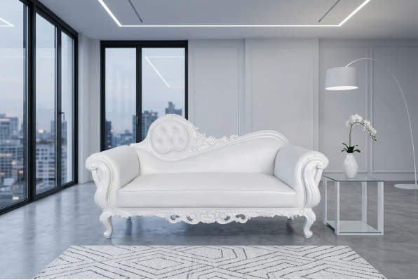 Leetstull Troun Relaxstull Kinneks Polstersëtz Chesterfield Samt Antik Stil Fotell