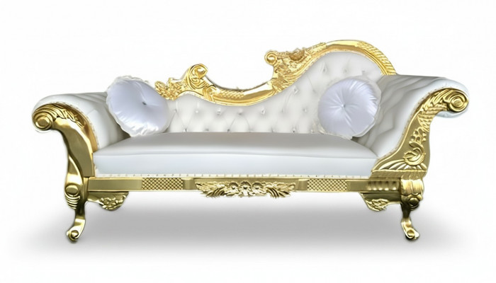 Édle Chesterfield Récamière antik Stil Chaise Longue Chaiselongue Sofa Liege Nei