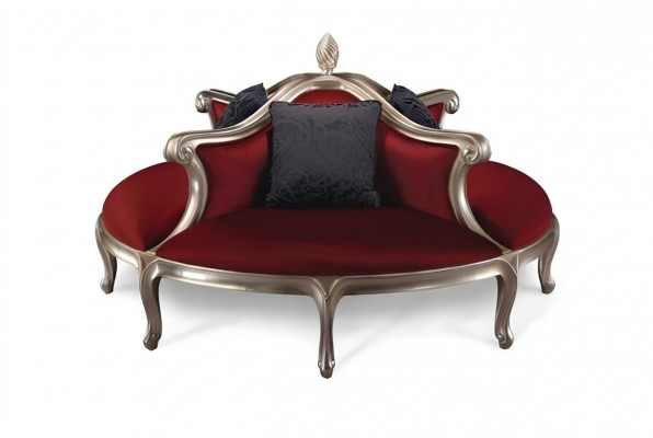 Ronnen Divan Polster Kanape Polster Chesterfield Samt 4 Sëtzer Antik Stil